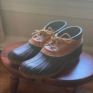 L.L. Bean Classic Brown Maine Hunting Shoes Vintage Size 9